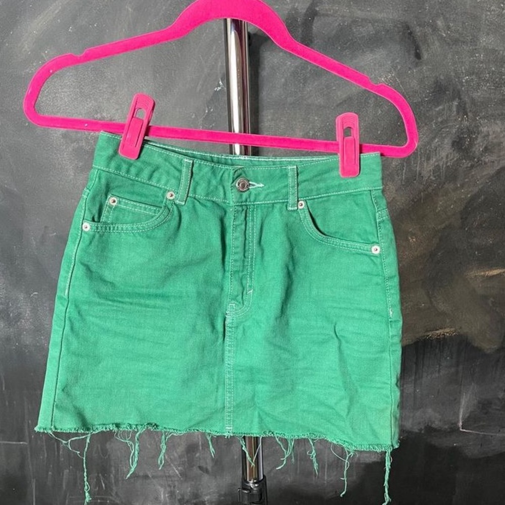 TOPSHOP Green mini skirt